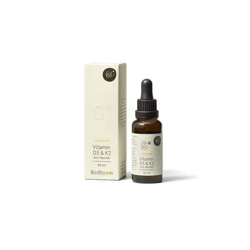 BioBloom Vitamin D3&K2 sunshine mit Hanföl 30 ml