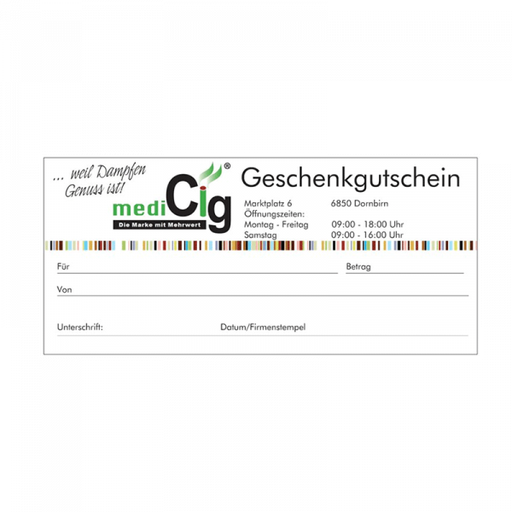 Geschenkgutscheine inkl. Umschläge