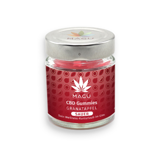 Mawu CBD Jellys Granatapfel sauer Gummies Vegan