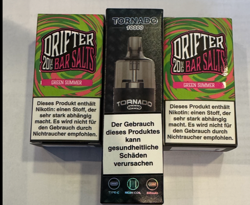 Tronado bis zu 15000 Puffs VS Drifter Green Summer Bundle